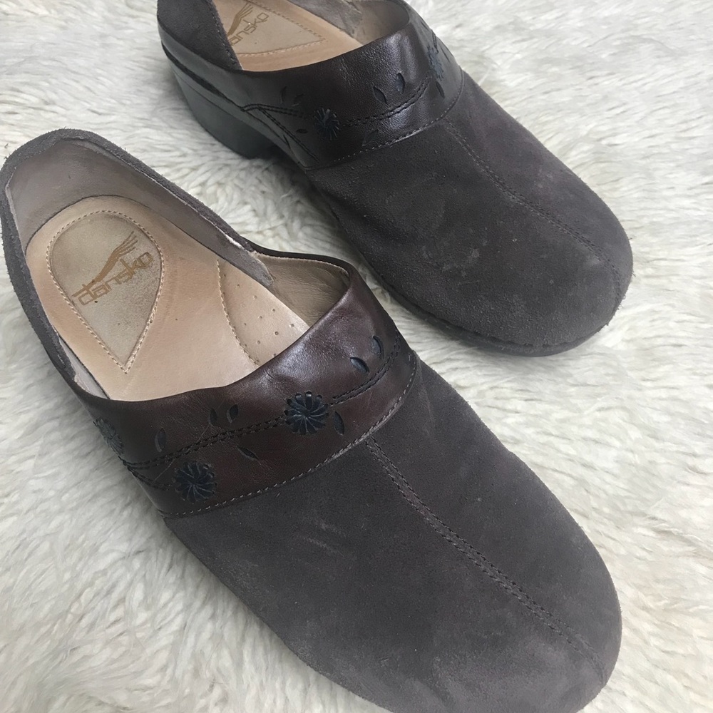 Dansko Brown Suede Clogs